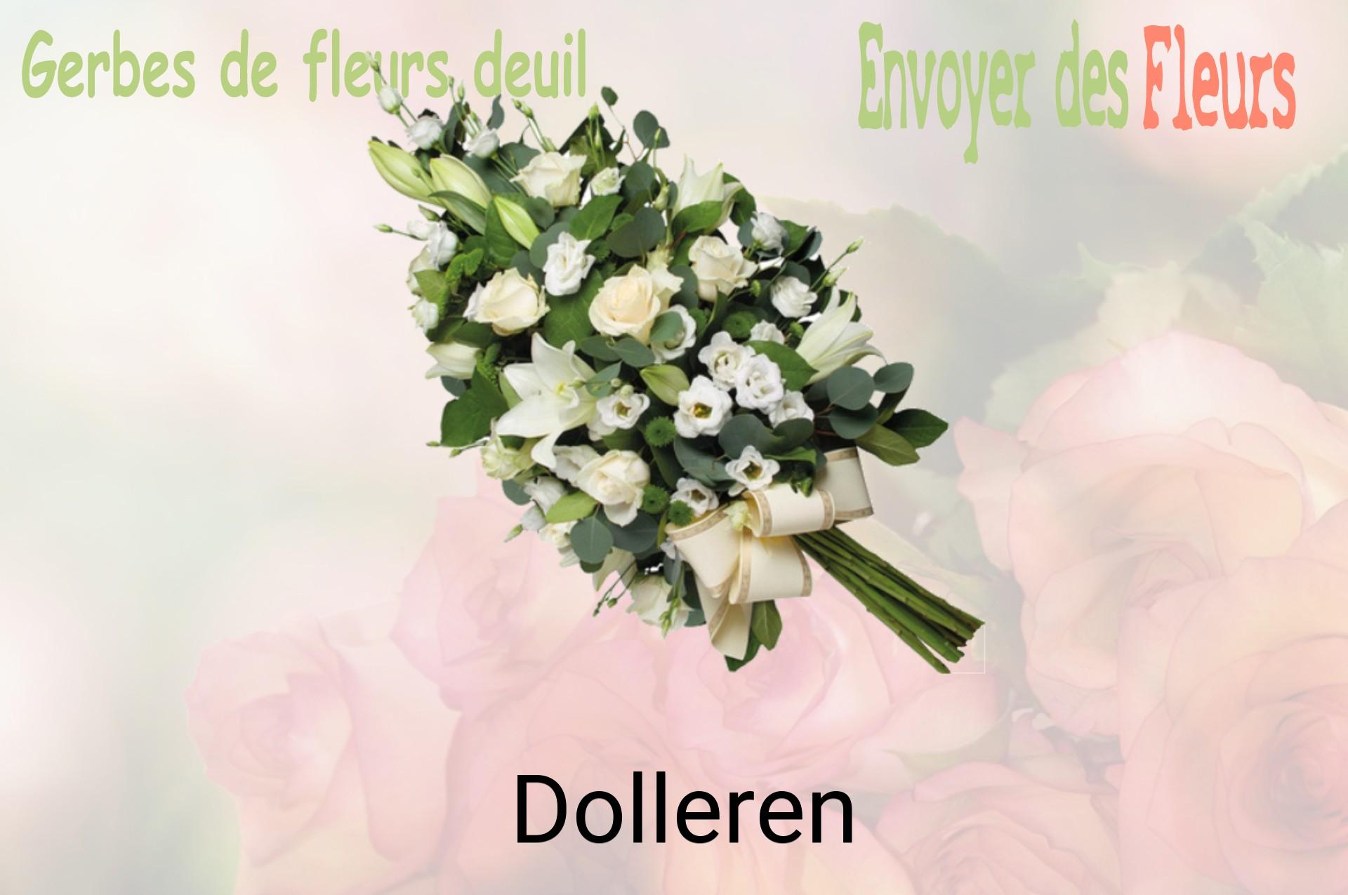 Gerbe de fleurs de deuil livrée à Dolleren